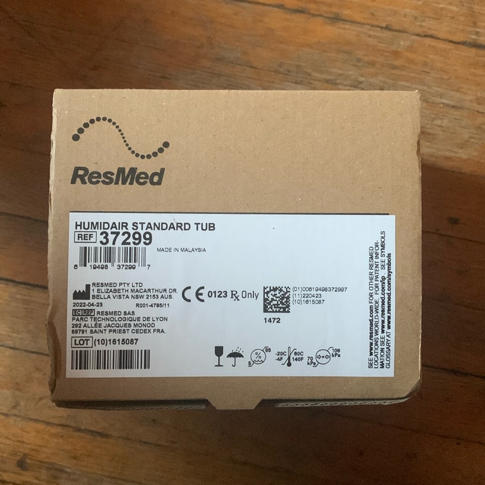 COPY - ResMed Humidair Standard Tub 37299 New Water Reservoir
